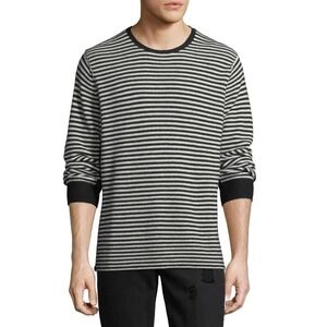 Ovadia & Sons New York Wool Striped Long Sleeve Knit Henley Top Men's XL
